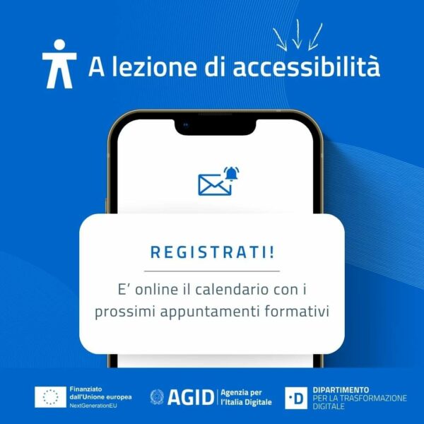 Continuano gli appuntamenti formativi di AgID sull’accessibilità: online il calendario con le nuove date