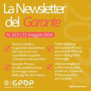 Scopri di più sull'articolo NEWSLETTER N. 523 del 21 maggio 2024