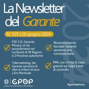 Scopri di più sull'articolo NEWSLETTER N. 525 del 26 giugno 2024