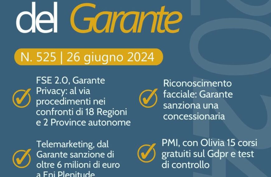 NEWSLETTER N. 525 del 26 giugno 2024