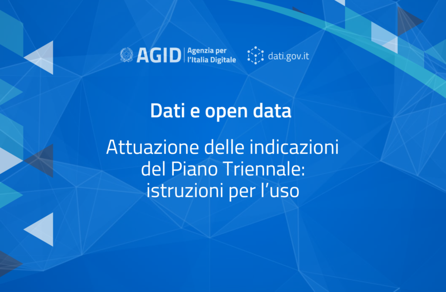 Il 26 settembre il terzo webinar dedicato alle indicazioni del Piano Triennale su dati e open data